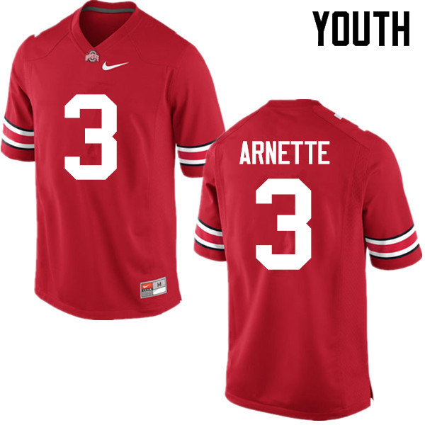Youth Ohio State Buckeyes #3 Damon Arnette College Football Jerseys Game-Red